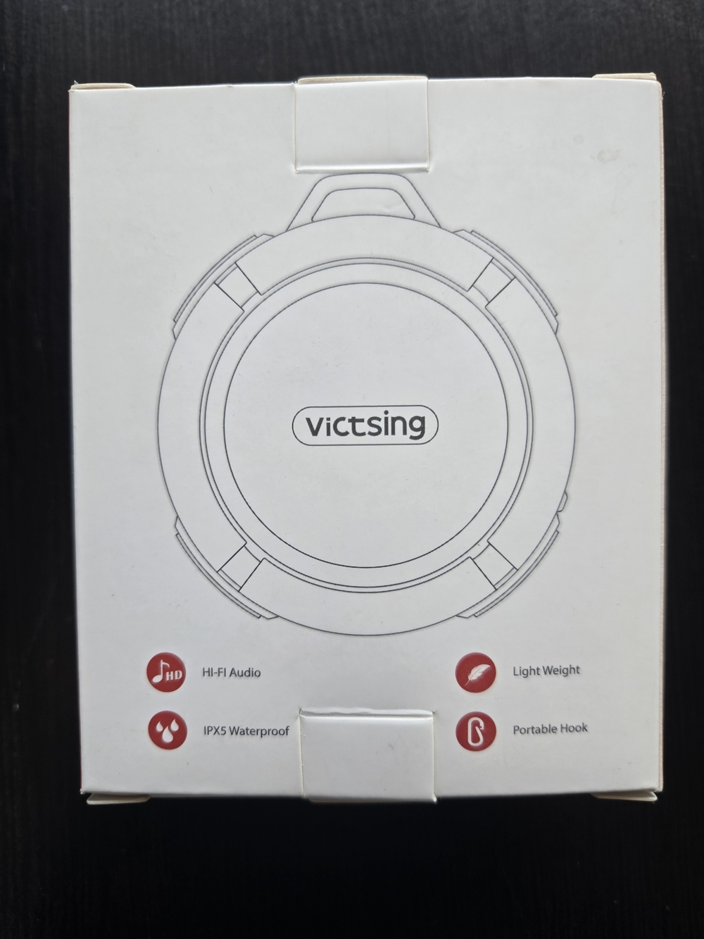 Red Electronics Packaging Box with Specifications